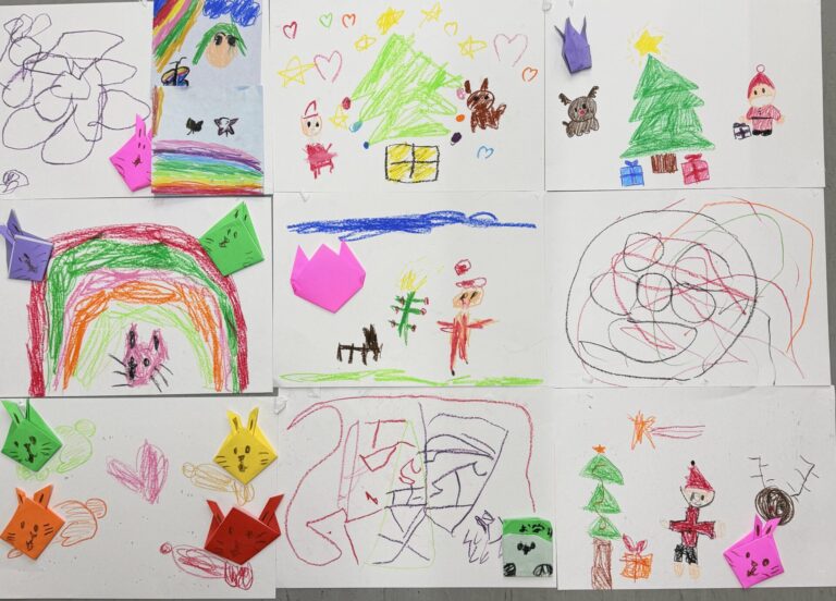 飾りつけのお手伝いの絵